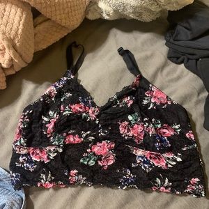 Floral torrid bralette